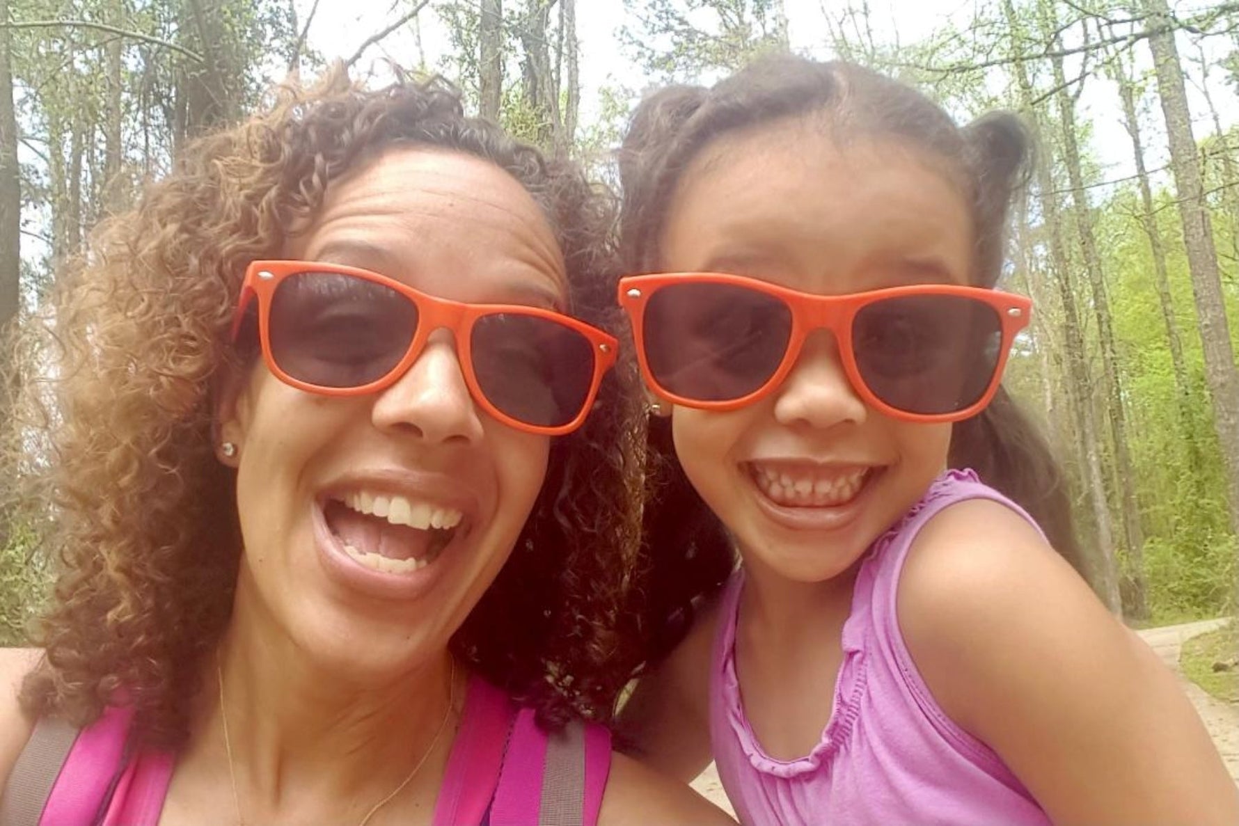 Mom and daughter connecting