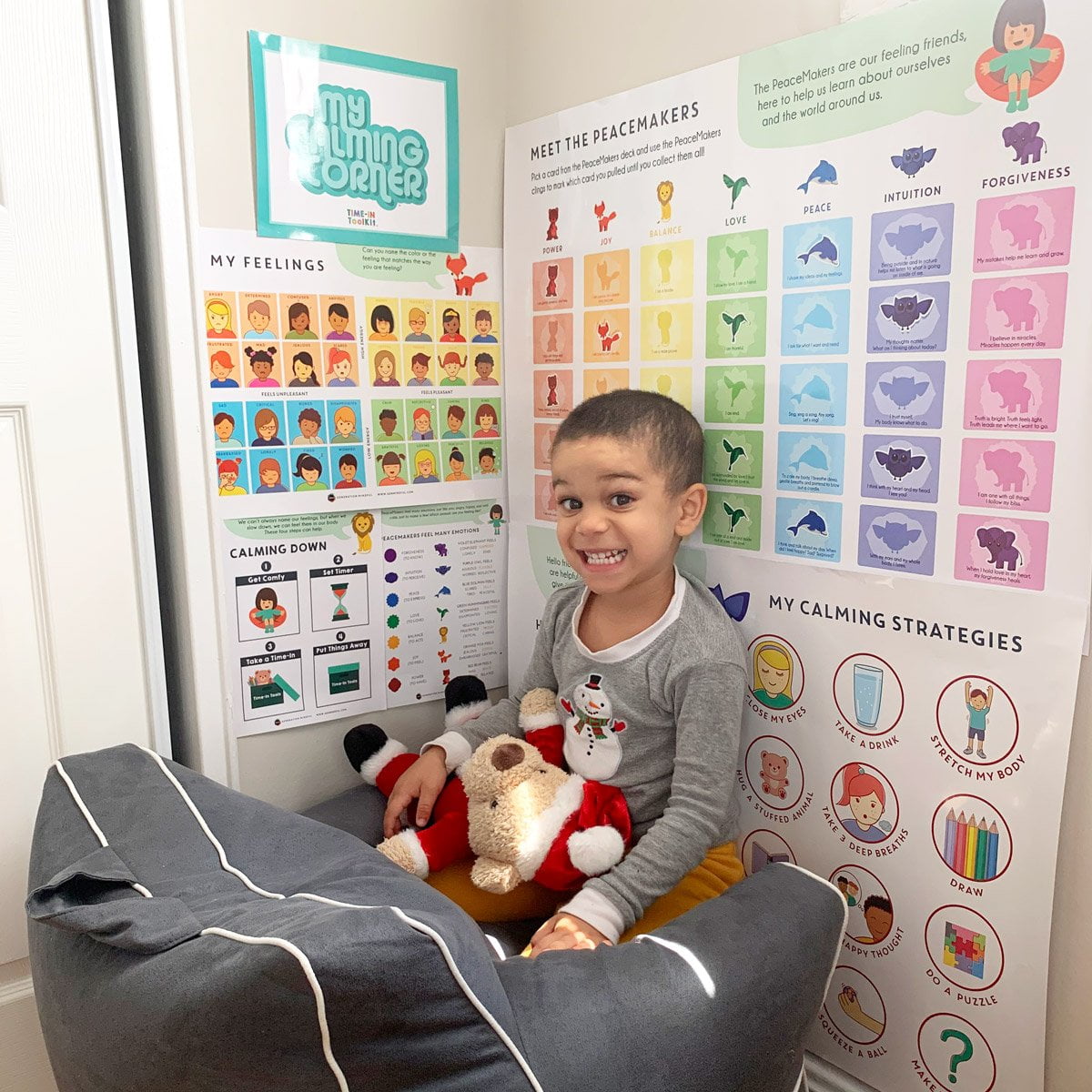 My Feelings Faces Poster (In ToolKit) - PeaceMakers Generation Mindful - Generation Mindful, PLAYFUL - teach emotions parenting child therapy tool