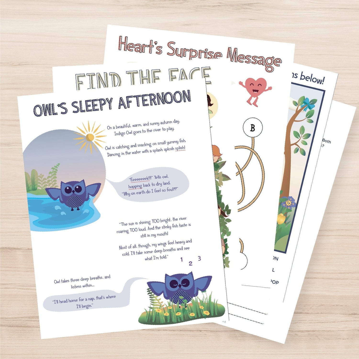 Indigo Owl Activity Book